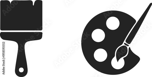 Painting essentials brush and palette