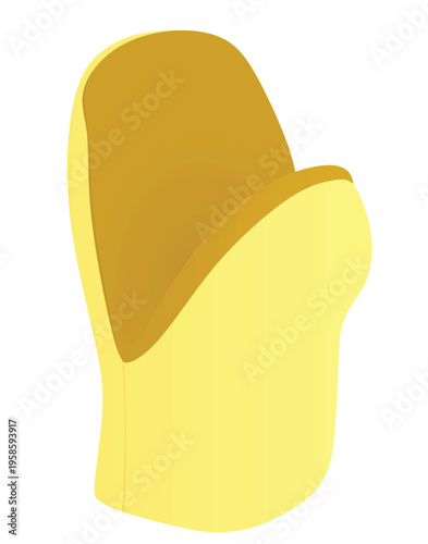 Yellow cooking glove. vector illustration