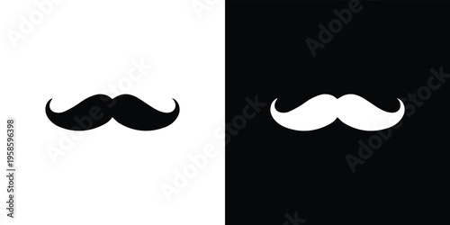 Black and white mustache on split background mustaches moustache moustaches