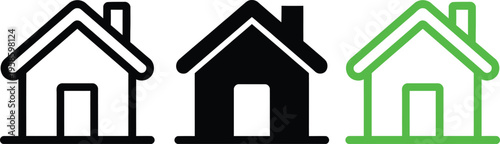 Visual representation of house styles with varying outlines and colors