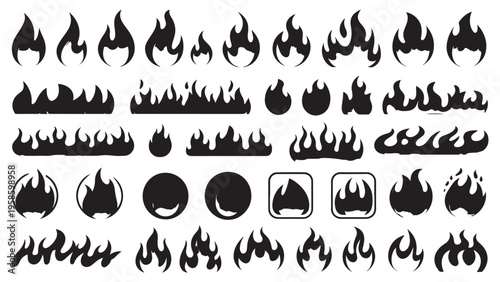 Flame and fire icons