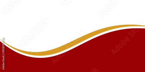 Curved golden yellow wave and a deeper red wavy border, footer vector eps 10,vector illustration