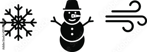 Winter weather symbols