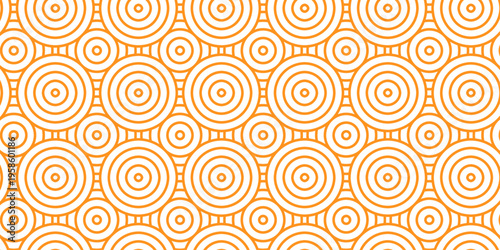 Seamless paper ornament overlap fabric brown pattern circles line fabric curl transparent design. minimal overlapping waves pattern paper waves white geometric retro background.