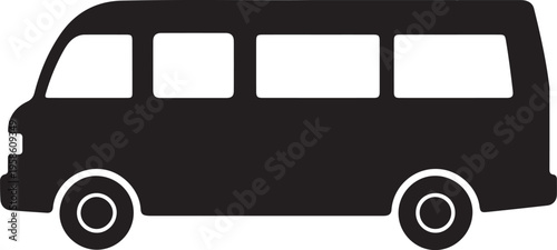 Van Silhouette Icon,Delivery Van Vehicle Icon