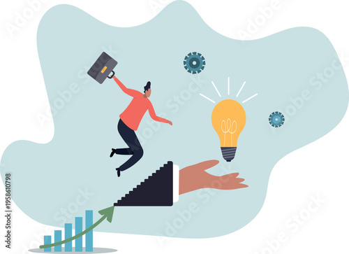 Inspiration idea to inspire or motivate people to success, business innovation or creativity, solution or invention.human life and situation.