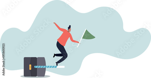 Progress or journey to success or achieve goal, business step or career path, mission or challenge to succeed, improvement.human life and situation.