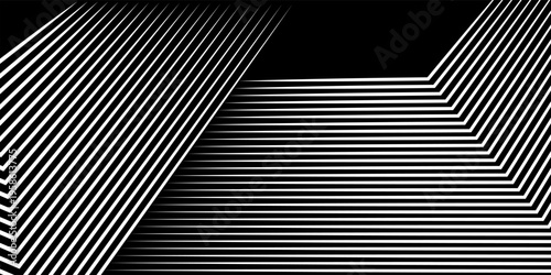 Abstract Minimalist Black and White Geometric Line Pattern Background