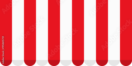 Awning Canopy Stripes Red and White