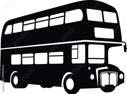 London Calling: Iconic Double Decker Bus Silhouette
