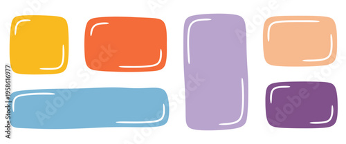 Hand drawn minimalist quote poster set, quote frames blank template set, isolated text box, empty speech bubbles, minimal line art vector collection for poster design