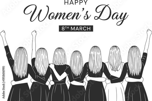 Happy women's day celebration with empowered women