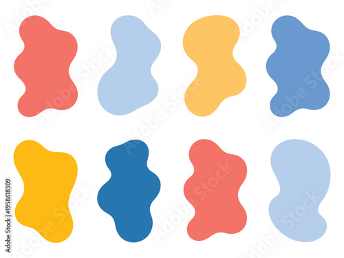 Hand drawn organic shapes set for social media stories, quote minimalist frames blank template set, isolated text box, empty speech bubble blobs, vector illustration for creative content and dig