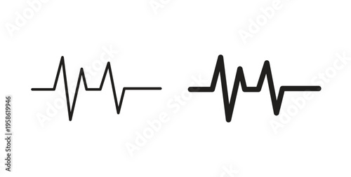 Pulse icon linear pictogram. Editable Stroke. Isolated Vector Illustration.