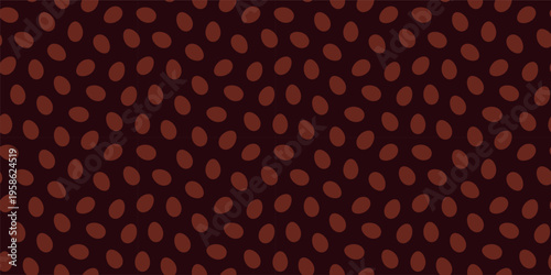 Dark chocolate eggs seamless vector pattern or banner, simple minimal background for packaging design