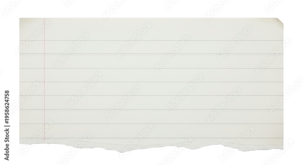 Naklejka premium A torn piece of paper on a transparent background