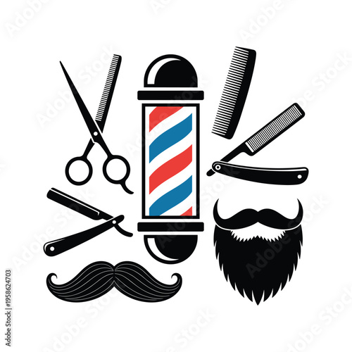 Barber shop essentials and grooming items