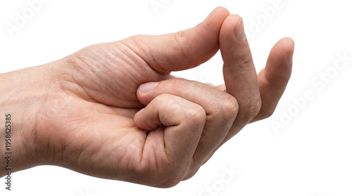 Male hand snapping fingers indicating a fast and easy solution on a transparent background