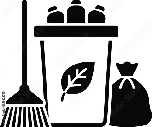 Recycling and waste management icon
