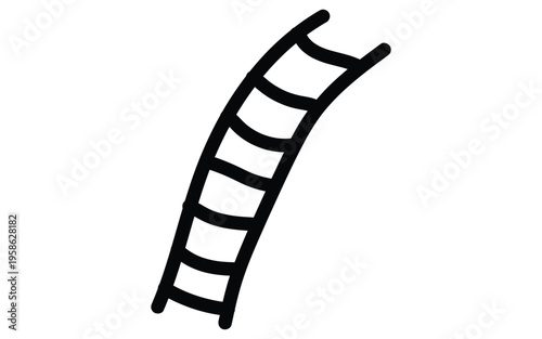 Ladder icon simple climbing equipment symbol construction tool vector design