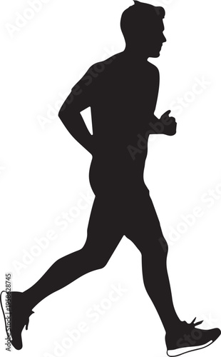 Running Silhouette in Motion