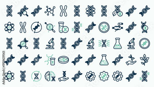 Comprehensive Science and Laboratory Research Icon Set