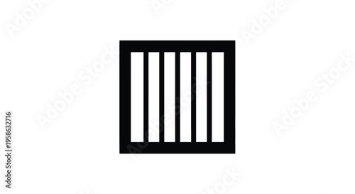Black rectangular bars creating a prison effect stark contrast silhouette