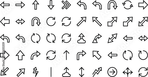 Collection of black compass icons and north arrow pointers featuring classic nautical rose designs for map navigation