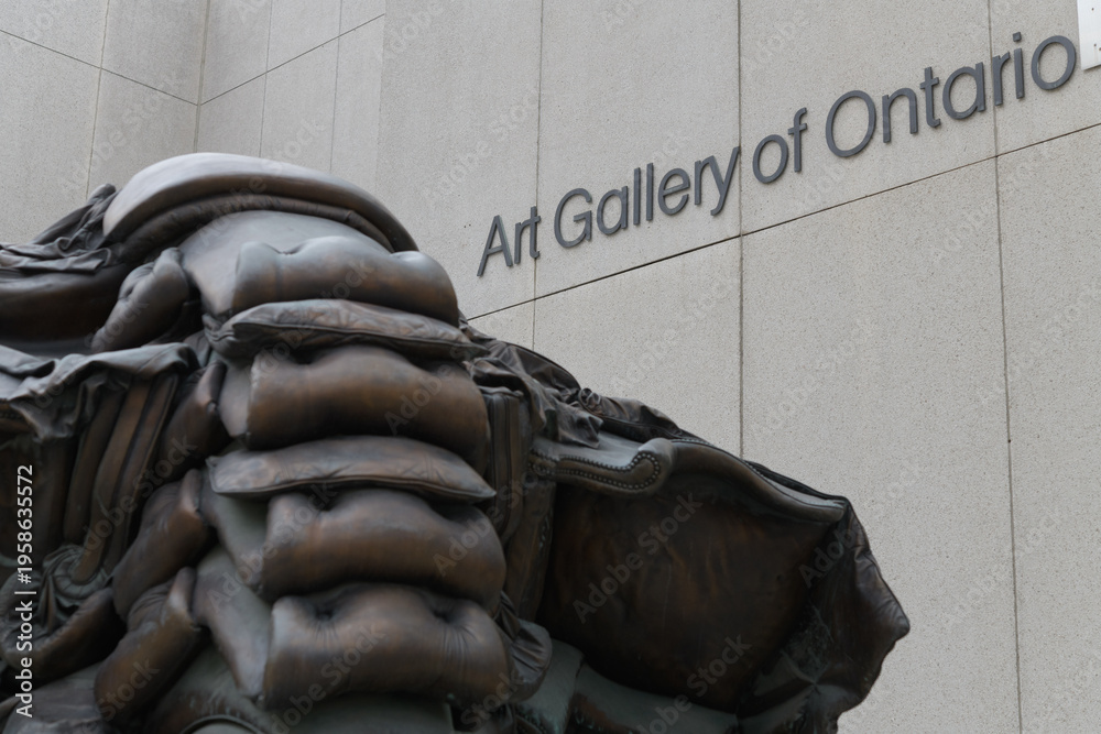 Obraz premium sculpture outside Art Gallery of Ontario (317 Dundas St W and McCaul St), Toronto
