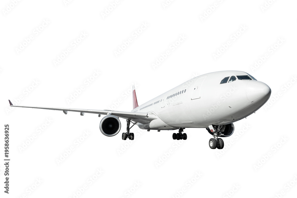 Obraz premium Big wide body passenger airliner isolated