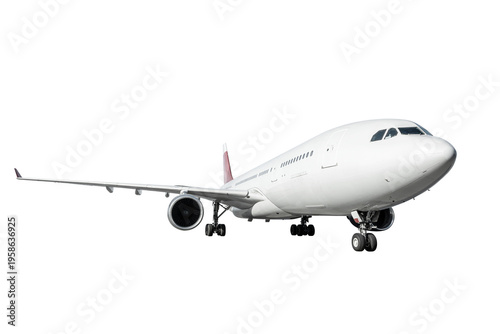 Big wide body passenger airliner isolated