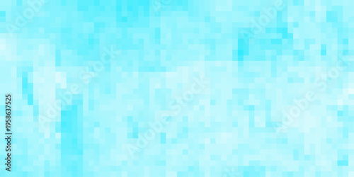 Bright cyan and white pixelated abstract background with a soft gradient and subtle vertical lines creating a clean and digital aesthetic for design