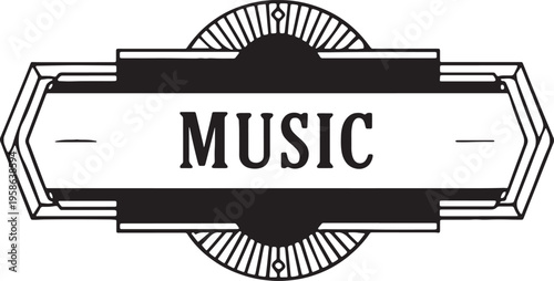 music label logo design element