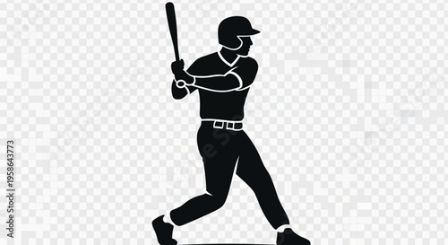 Baseball player swinging a bat.