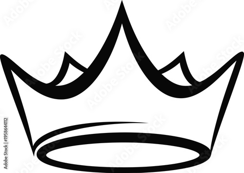 Silhouette of a crown on a transparent  background