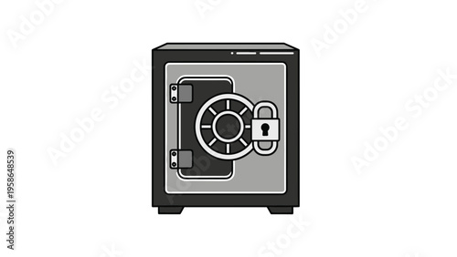 Secure steel safe with a mechanical combination lock for protecting money jewelry and valuable personal assets.