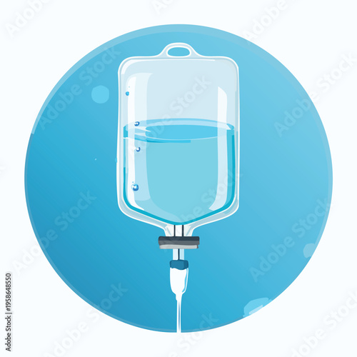 Intravenous bag illustration medical treatment health and medicine concept