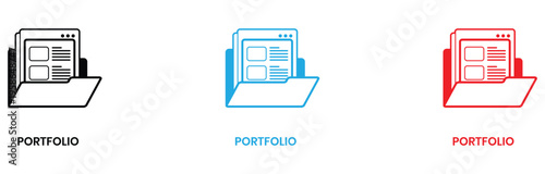 Minimalist portfolio design evolution with laptop and digital mockups in flat style