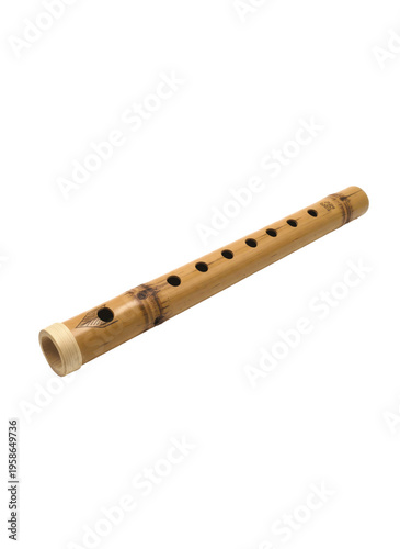 Wallpaper Mural Natural Bamboo Flute White Background Torontodigital.ca