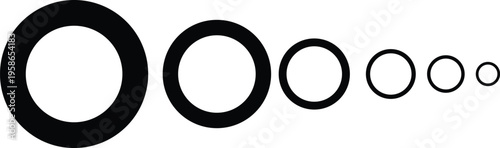 A series of concentric circles in decreasing sizes