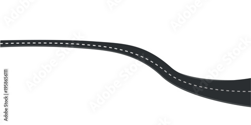 Winding Asphalt Road Template - Journey and Roadmap Infographic Concept