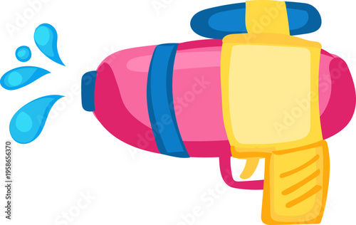 Colorful Water Gun Ice Pop Summer Festival