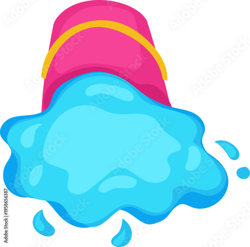 Pink Sun Hat with Water Splash Summer