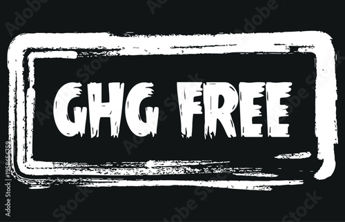 Grunge GHG free word oval rubber seal stamp on white background