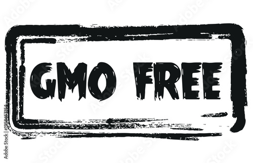 GMO Free sign vector icon background