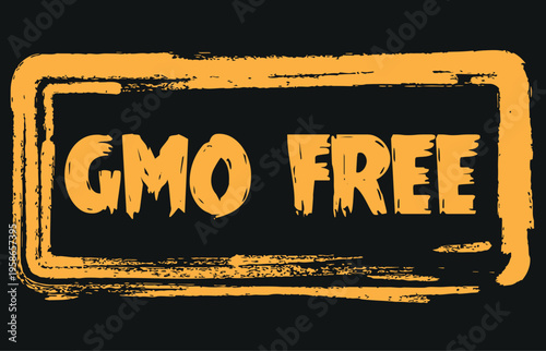 GMO Free sign vector icon background