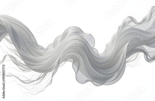 piece of white fabric with smooth and silky texture 