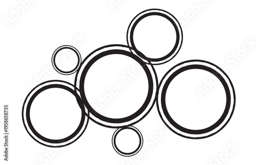 background of patterns made of circular rings