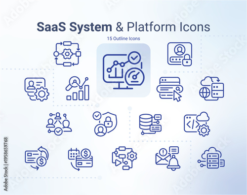 Cloud SaaS Platform Icons