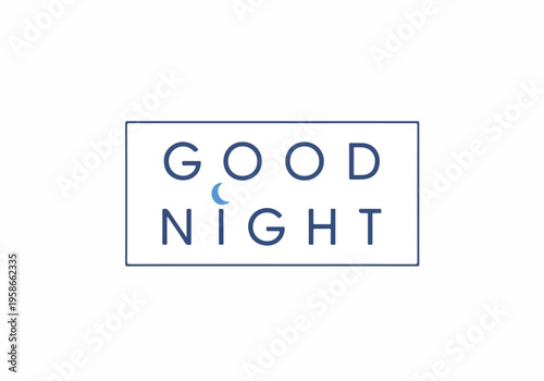 Wishing you a peaceful night with a calming crescent moon illustration above the text 'GOOD NIGHT'
